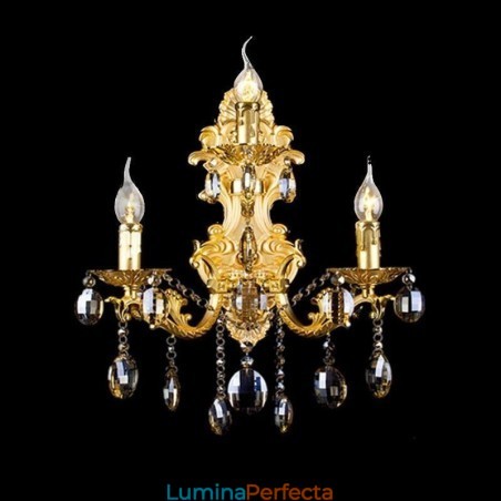 Lampă de perete la modă europeană Iluminare de perete cu picătură de cristal de lux