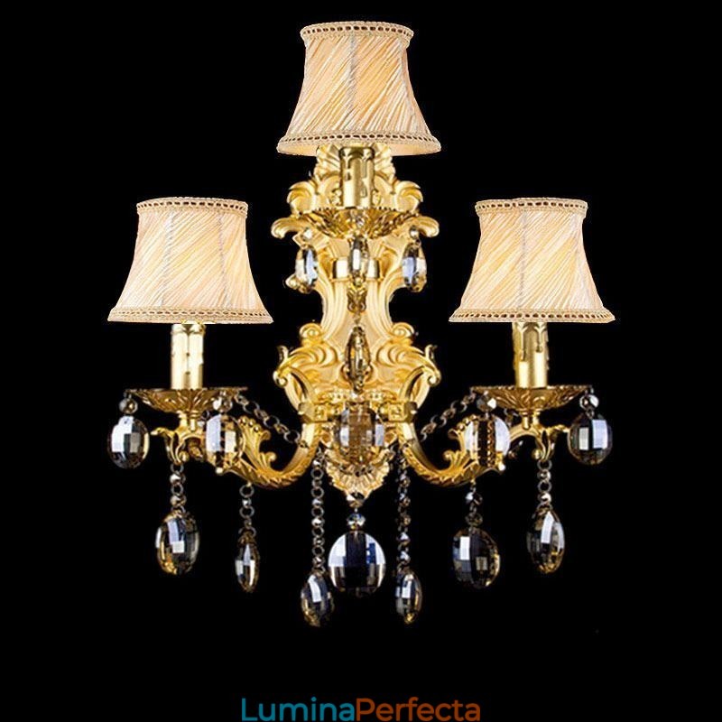 Lampă de perete la modă europeană Iluminare de perete cu picătură de cristal de lux