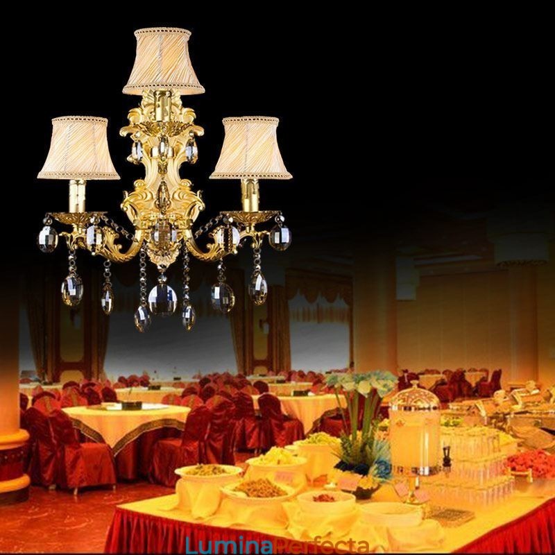 Lampă de perete la modă europeană Iluminare de perete cu picătură de cristal de lux