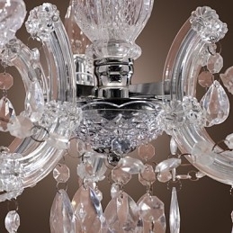 Lampă de tavan cromat Upligh Lumină cu lumânare Candelabru din acril
