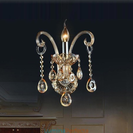 Lampă europeană de perete chihlimbar coniac cristal de perete lumina simplă lampă Lampă europeană de perete chihlimbar coniac cristal de perete lumina simplă lampă