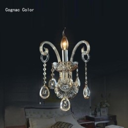 Lampă europeană de perete chihlimbar coniac cristal de perete lumina simplă lampă
