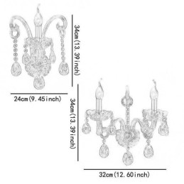 Lampă europeană de perete chihlimbar coniac cristal de perete lumina simplă lampă