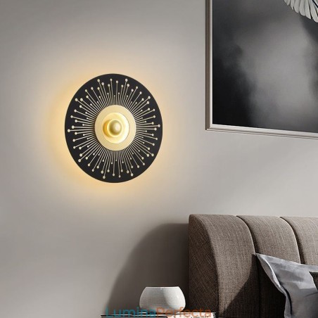 Lampă de perete Nordic Full Copper Hollow Round Lampă Lampă de perete Nordic Full Copper Hollow Round Lampă
