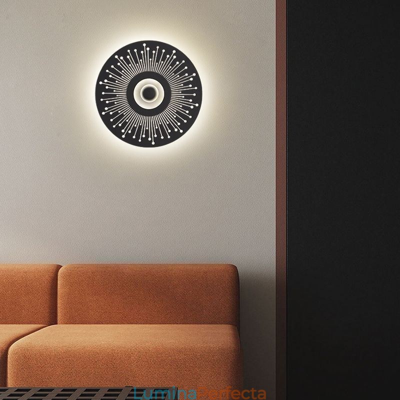 Lampă de perete Nordic Full Copper Hollow Round Lampă