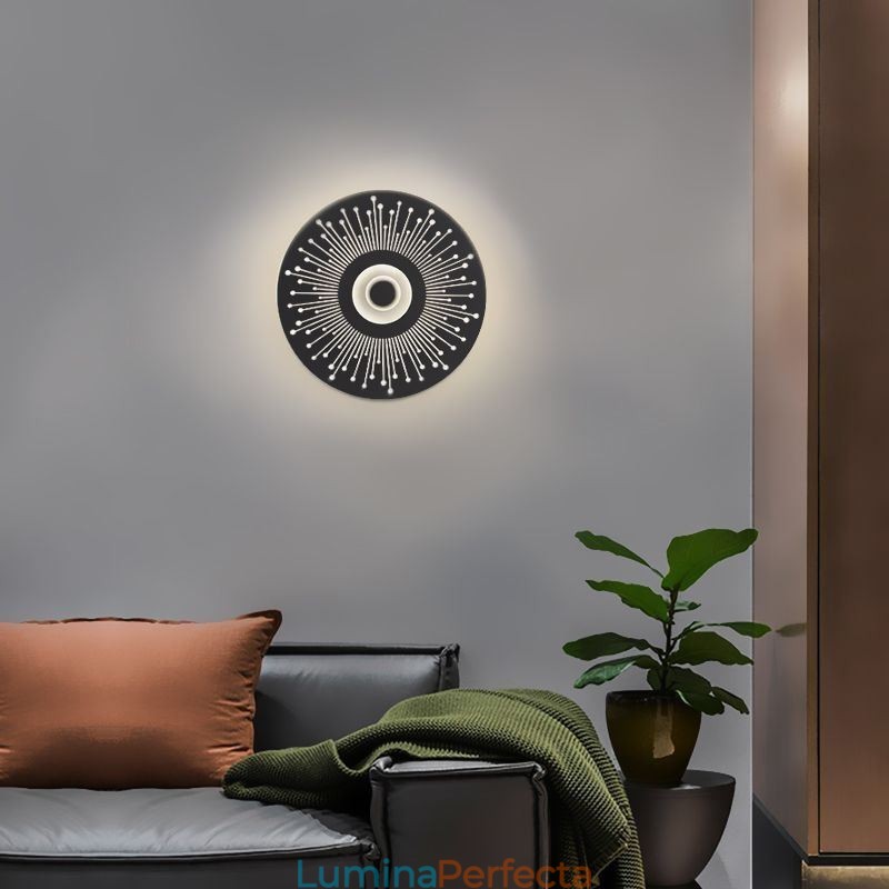 Lampă de perete Nordic Full Copper Hollow Round Lampă