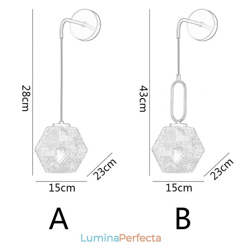 Lampă de perete modernă Lampă de perete creativă din sticlă