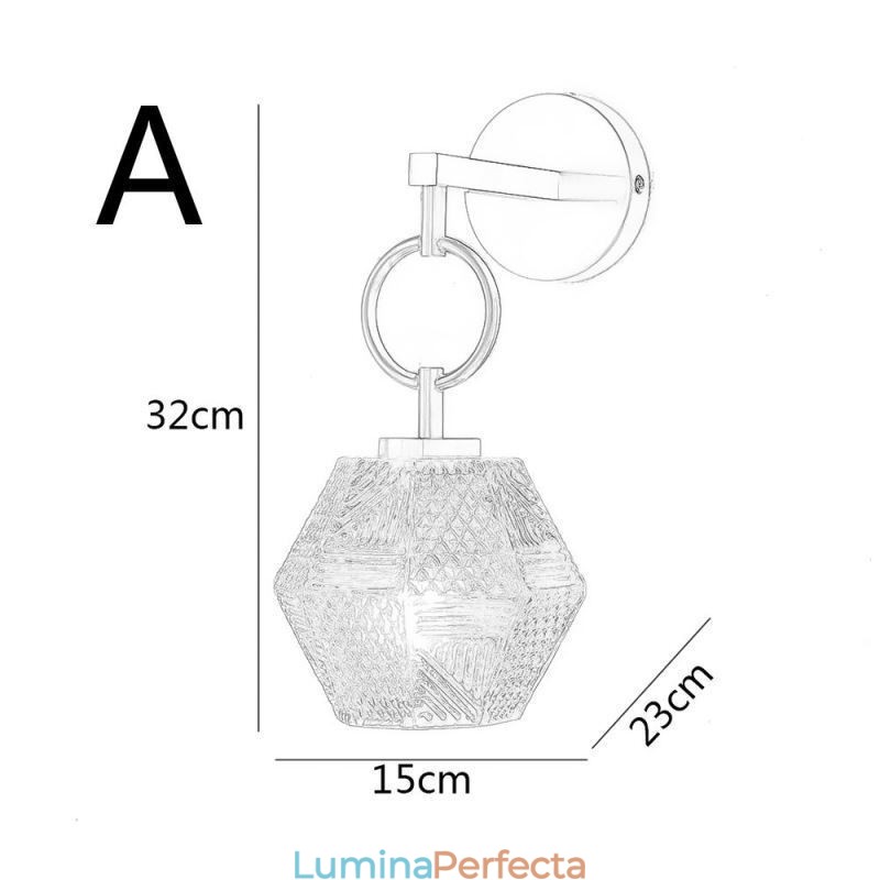 Lampă de perete modernă Lampă de perete creativă din sticlă