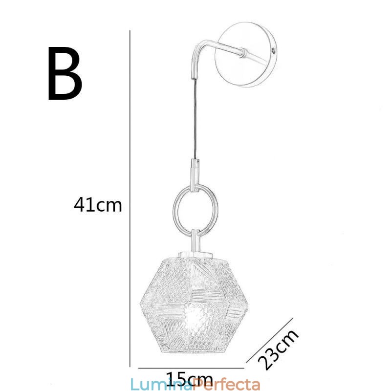 Lampă de perete modernă Lampă de perete creativă din sticlă