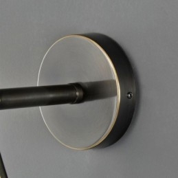 Lampă de perete Modern Globe Applique de perete din sticlă Aplic negru cu picătură de apă