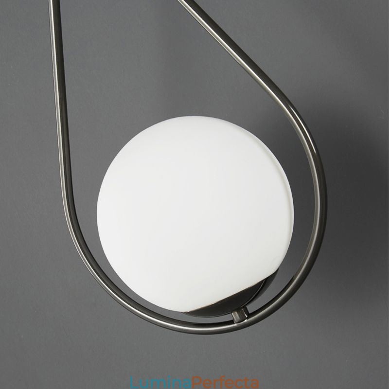 Lampă de perete Modern Globe Applique de perete din sticlă Aplic negru cu picătură de apă