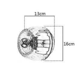 Iluminat de perete modern cu abajur din sticlă transparentă