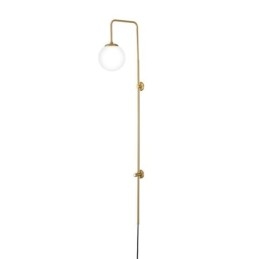 Lampă de perete Modern Globe Applique din sticlă aurie periată