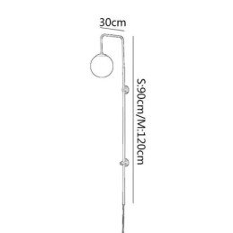 Lampă de perete Modern Globe Applique din sticlă aurie periată