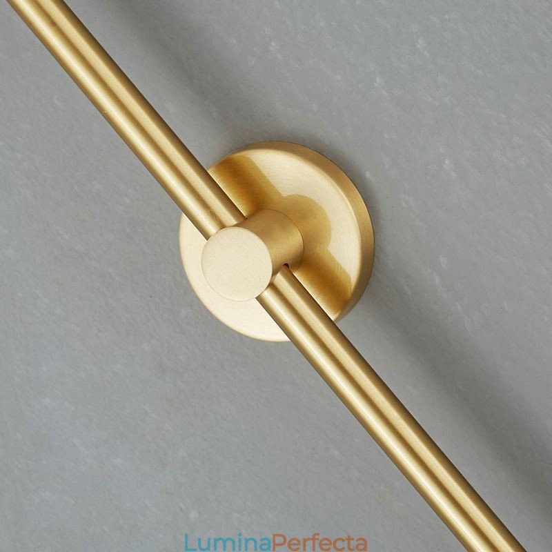 Lampă de perete Modern Globe Applique din sticlă aurie periată
