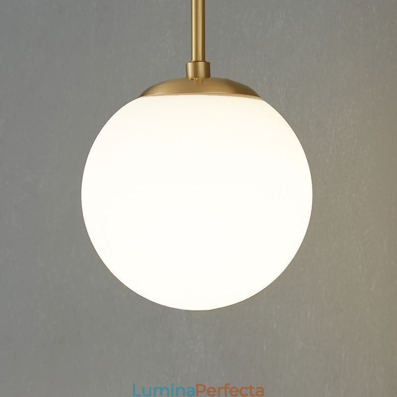 Lampă de perete Modern Globe Applique din sticlă aurie periată