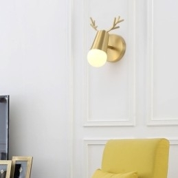 Lampă de perete din alamă nordică cu oglindă
