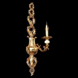 Lampă de perete europeană Aplice de perete cu petale de lux Lampă de decorare din jad Iluminat de noptieră