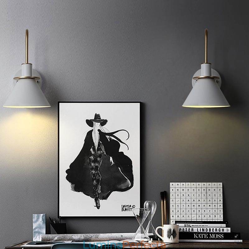 Lampă de perete nordică Applique de perete în stil Makron Oglindă creativă pentru lampă