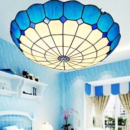 Vitraliul European Rural Creative Arts Absorb Dome Lamp Light