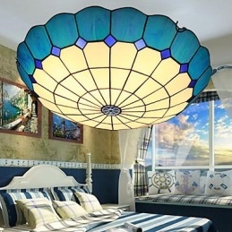 Vitraliul European Rural Creative Arts Absorb Dome Lamp Light