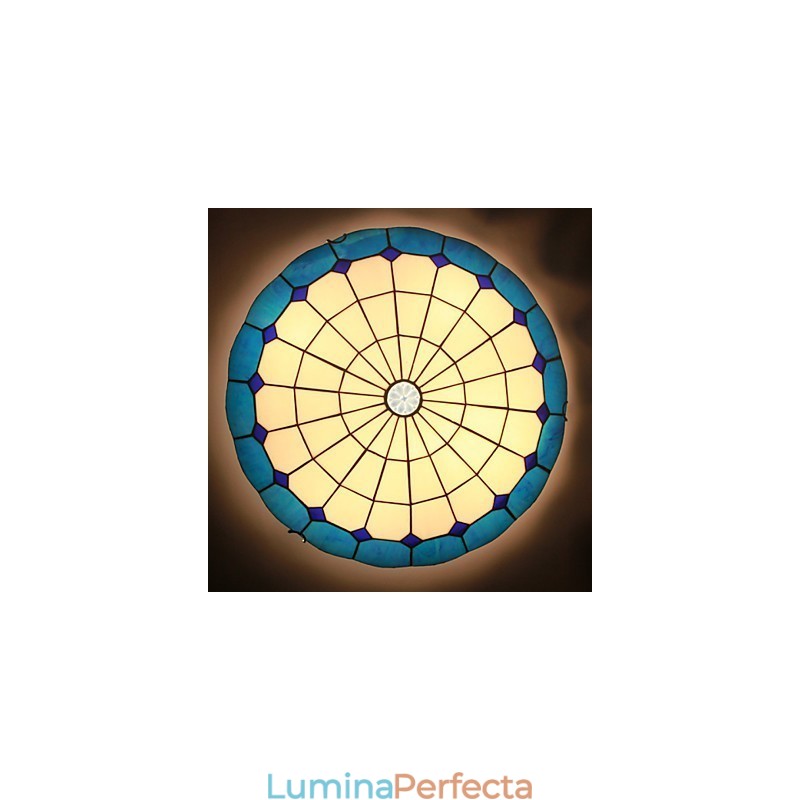 Vitraliul European Rural Creative Arts Absorb Dome Lamp Light