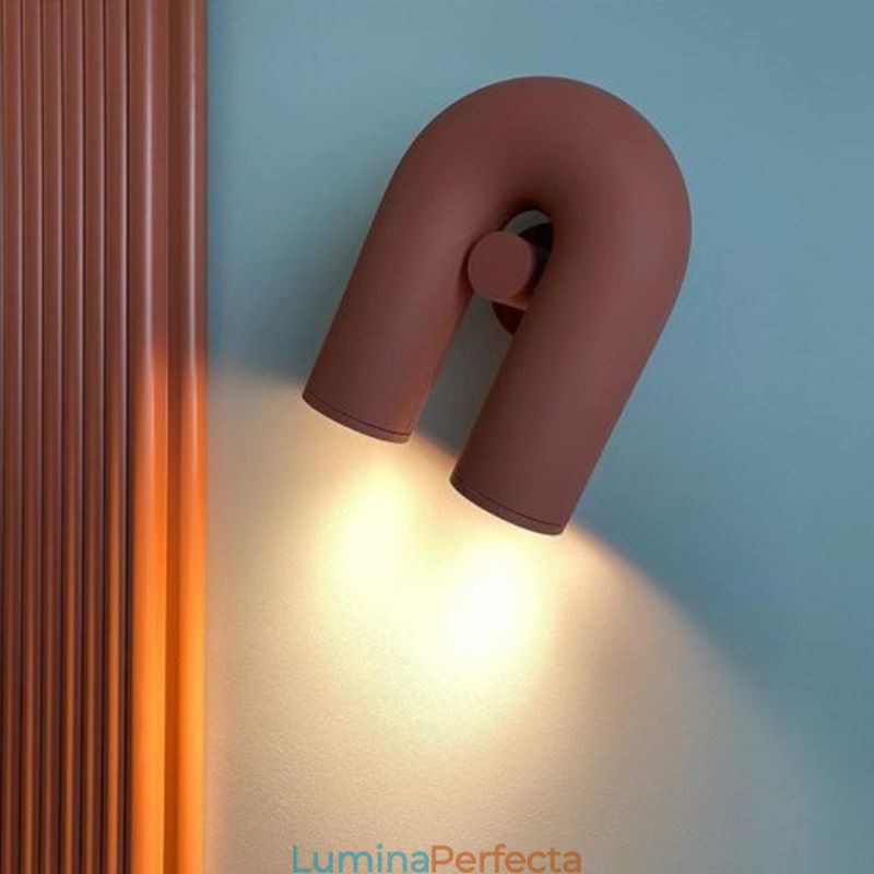 Aplic de perete în formă de U Abajur de perete creativ, minimalist, 90 de abajur rotativ