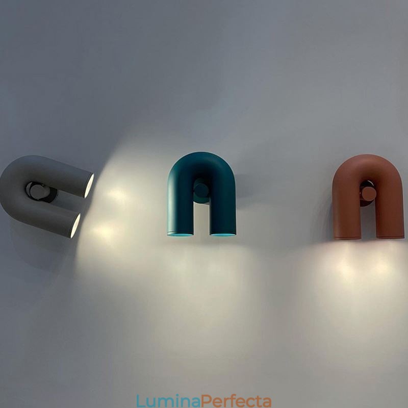 Aplic de perete în formă de U Abajur de perete creativ, minimalist, 90 de abajur rotativ