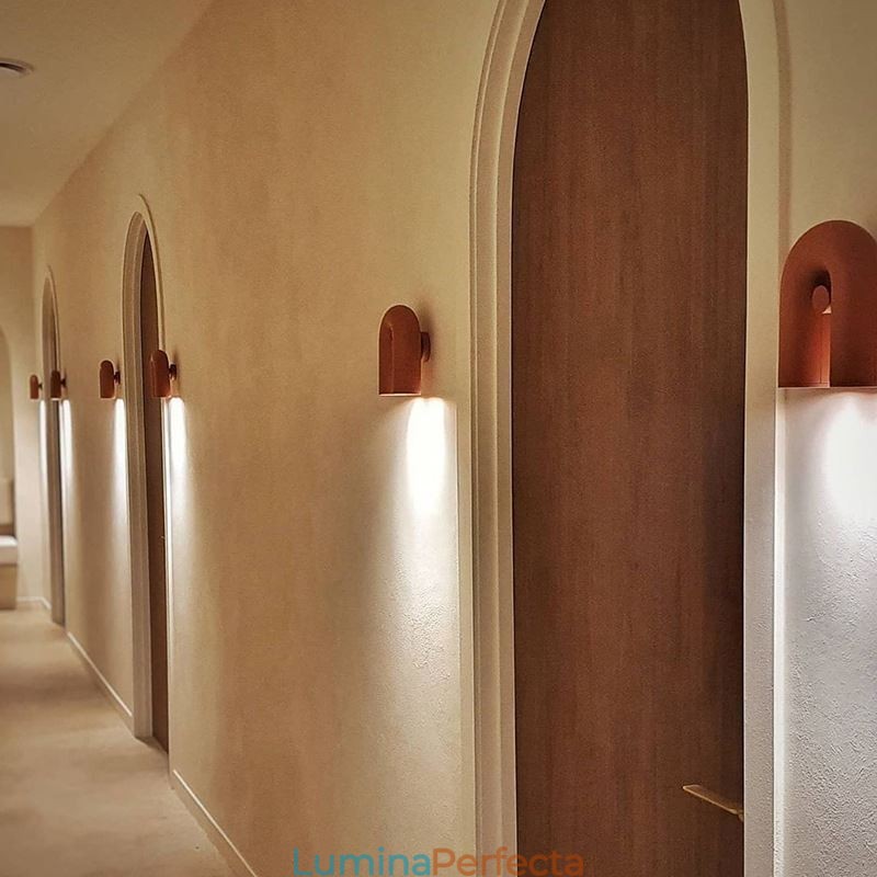 Aplic de perete în formă de U Abajur de perete creativ, minimalist, 90 de abajur rotativ