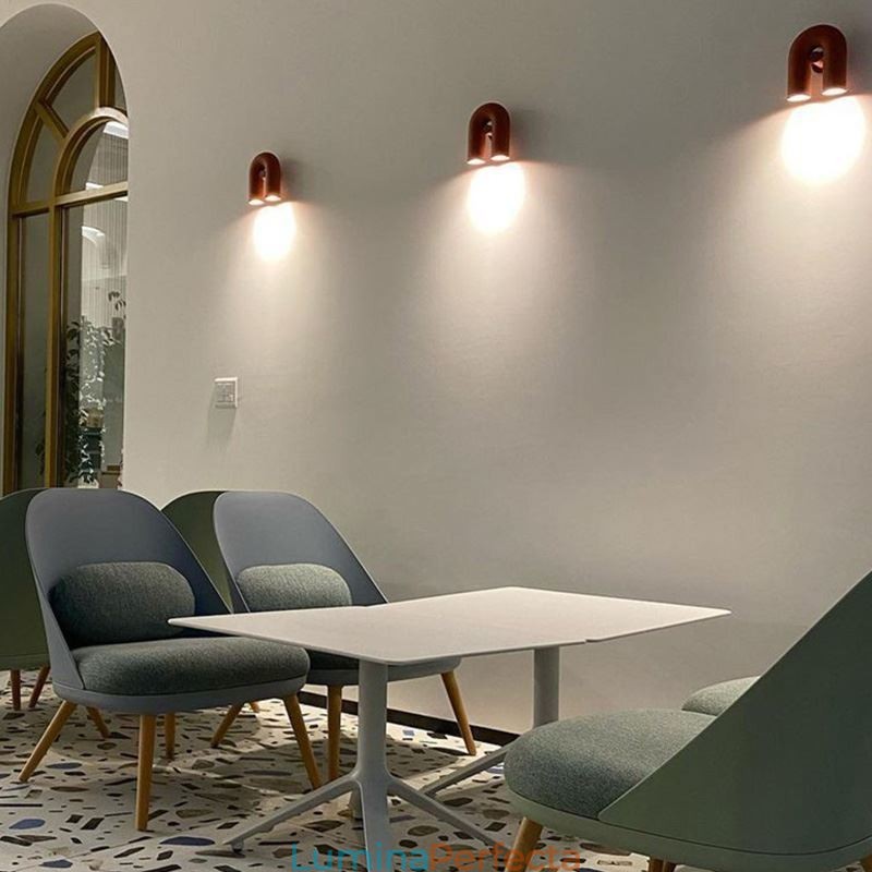 Aplic de perete în formă de U Abajur de perete creativ, minimalist, 90 de abajur rotativ