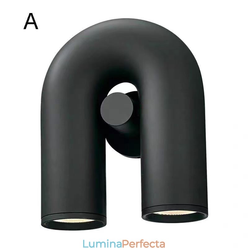 Aplic de perete în formă de U Abajur de perete creativ, minimalist, 90 de abajur rotativ