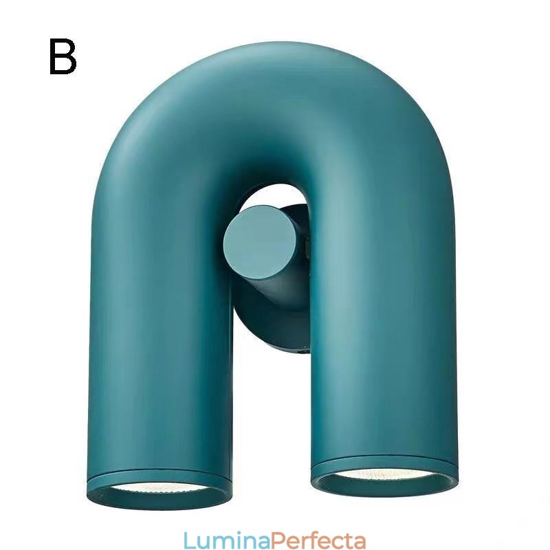 Aplic de perete în formă de U Abajur de perete creativ, minimalist, 90 de abajur rotativ