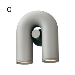 Aplic de perete în formă de U Abajur de perete creativ, minimalist, 90 de abajur rotativ