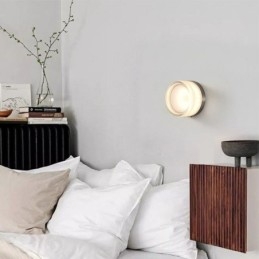 Aplică modernă, minimalistă, din acrilic, cu un singur cap, din fier forjat