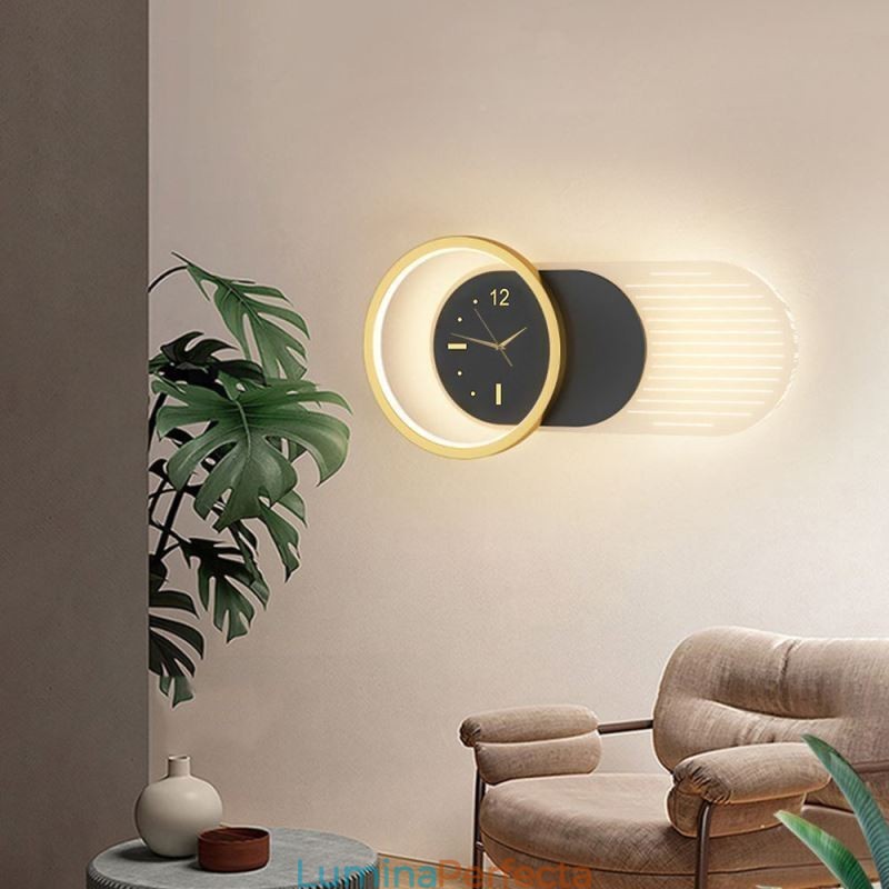 Aplică Modern Minimalist Acrilic Fier Forjat Ceas Aplic