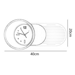 Aplică Modern Minimalist Acrilic Fier Forjat Ceas Aplic