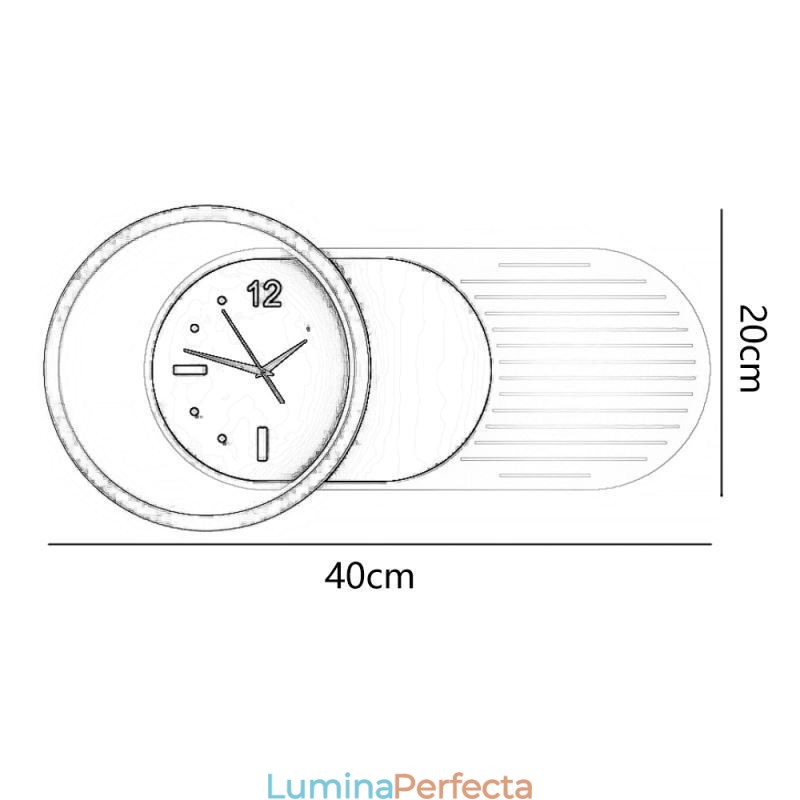 Aplică Modern Minimalist Acrilic Fier Forjat Ceas Aplic