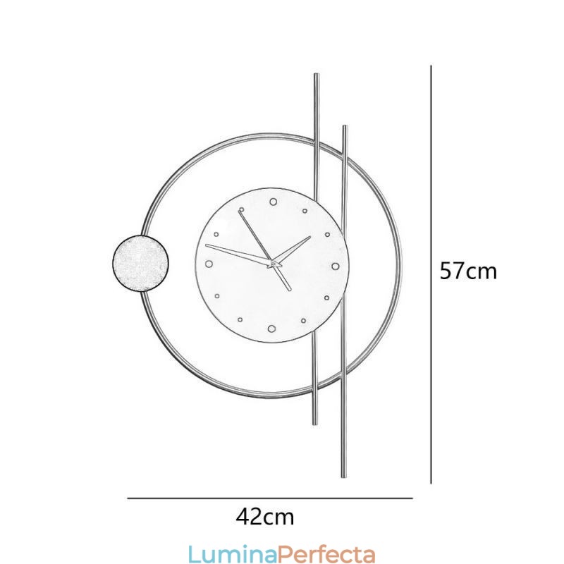 Aplică Ceas Modern Minimalist Fier Forjat Aplică Și