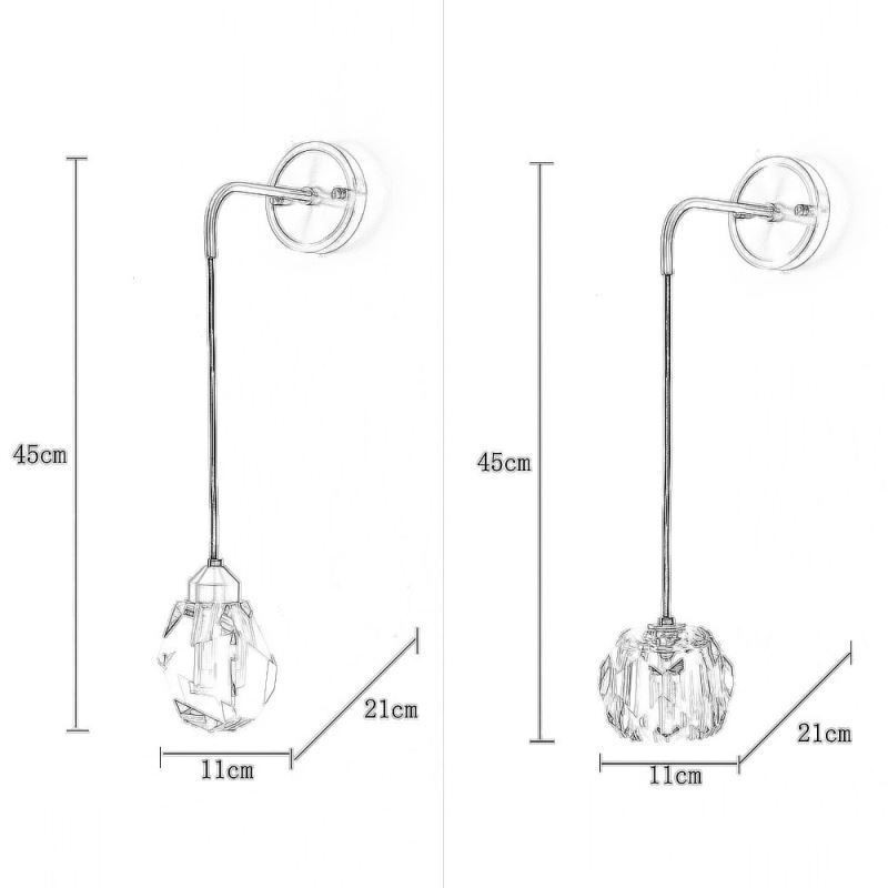 Lampă de perete modernă Lampă de perete creativă din cristal