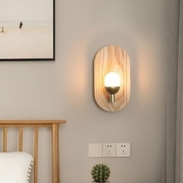 Lampă de perete din lemn de decor. Lumini de intrare pentru culoar