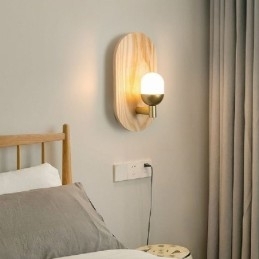 Lampă de perete din lemn de decor. Lumini de intrare pentru culoar