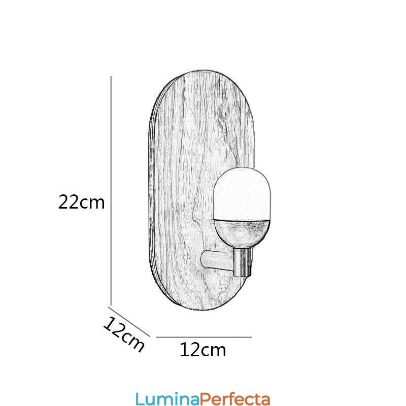 Lampă de perete din lemn de decor. Lumini de intrare pentru culoar