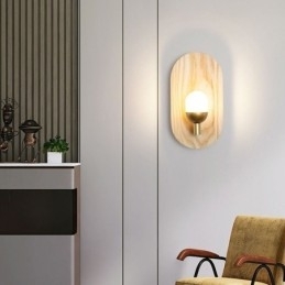 Lampă de perete din lemn de decor. Lumini de intrare pentru culoar