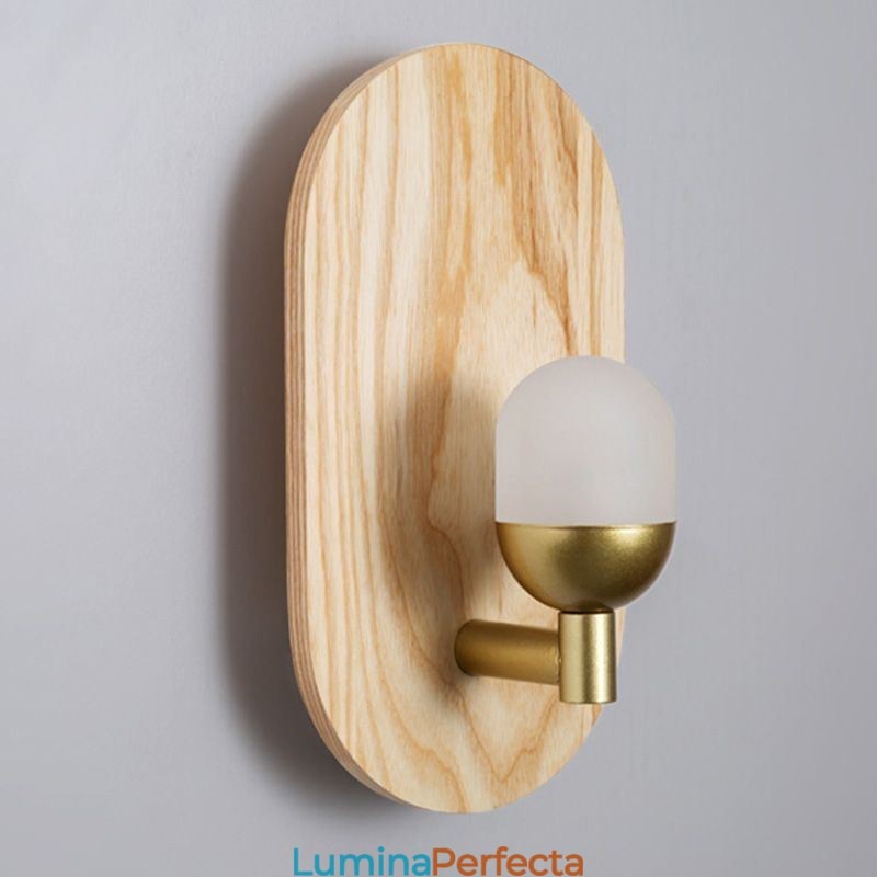Lampă de perete din lemn de decor. Lumini de intrare pentru culoar