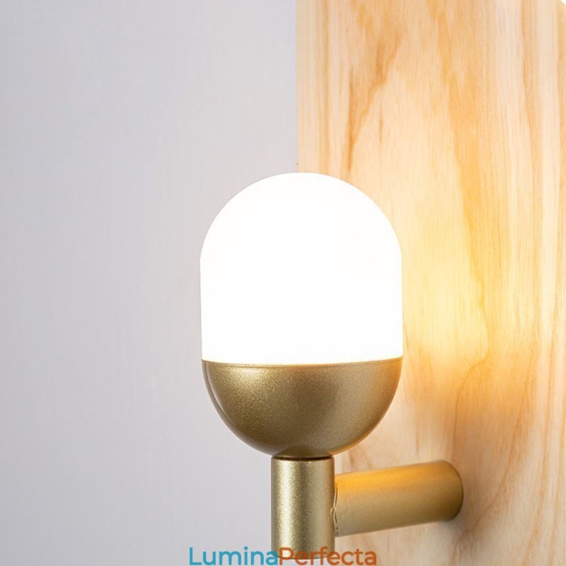 Lampă de perete din lemn de decor. Lumini de intrare pentru culoar