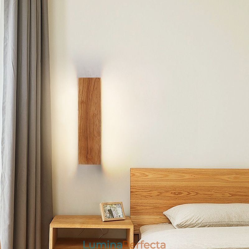 Lampă de perete modernă din lemn pentru culoar de intrare Lampă nordică de perete de noptieră