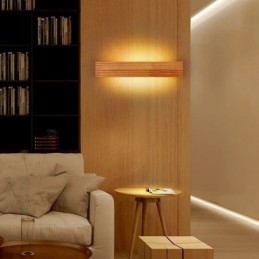 Aplice de perete din lemn în stil japonez Lampă pentru baie pentru acasă