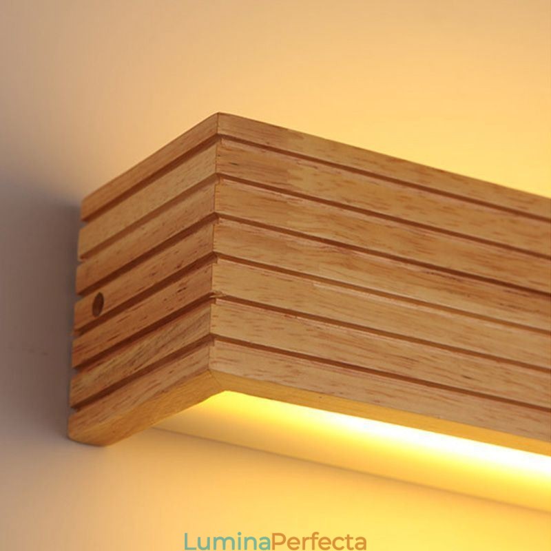 Aplice de perete din lemn în stil japonez Lampă pentru baie pentru acasă