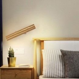 Aplică modernă din lemn pentru culoar de intrare Aplică nordică de perete de noptieră