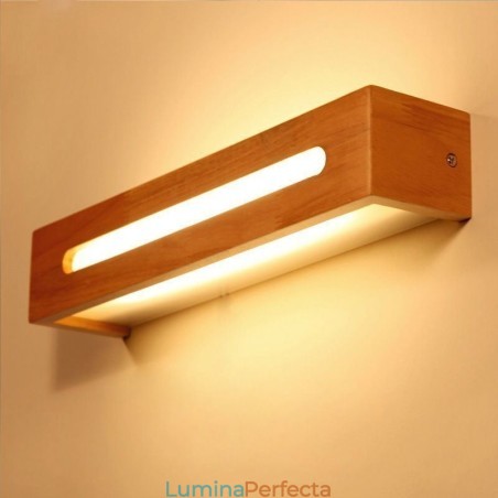 Lampă de perete modernă din lemn. Lumini de intrare pentru culoar Lampă de perete modernă din lemn. Lumini de intrare pentru culoar